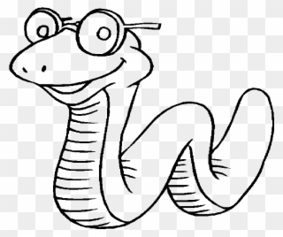 Cartoon Snake Coloring Pages - Snake Cartoon Color Page Clipart