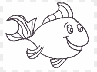 Fish Outline Coloring Page Children Coloring Tropical - Coloring Pages For 2 Year Old Clipart