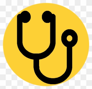 Nursing Care - Black Stethoscope Icon Clipart