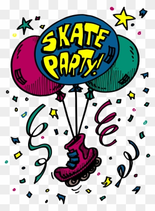 Skating Cliparts - Skating Birthday Party - Png Download