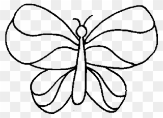 Simple Coloring Pages Coloring Page - Simple Butterfly Colouring Pages Clipart