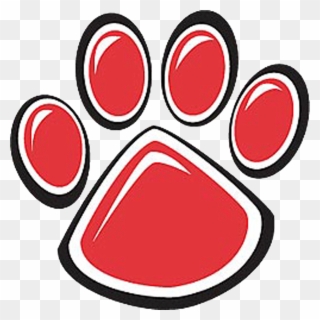 Red Paw Print Free Cliparts That You Can Download To - Red And Black Paw Print - Png Download