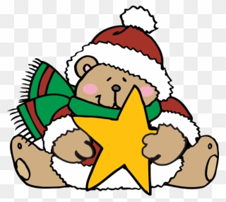 Cute Teddy Bears Dressed For Christmas - Free Christmas Clip Art Free - Png Download