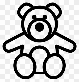 Teddy Bear Arms Line Art Png Transparent - Icone Ours Png Clipart