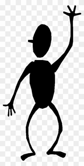 Office Clipart Screen Beans - Stick Figure Waving Goodbye - Png Download