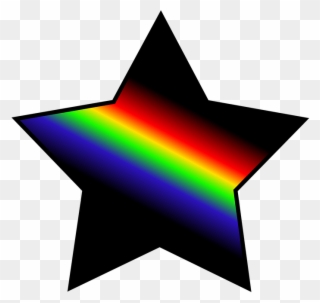 Color Star Cliparts 6, Buy Clip Art - Rainbow Star - Png Download