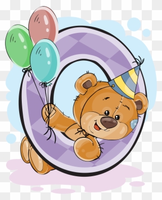 Iris, Teddy Bears, Card Making, Happy Birthday, Clip - Numero Com Urso - Png Download