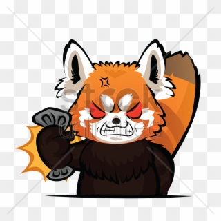 Angry Red Panda Cartoon Clipart Red Panda Giant Panda - Angry Red Panda Cartoon - Png Download