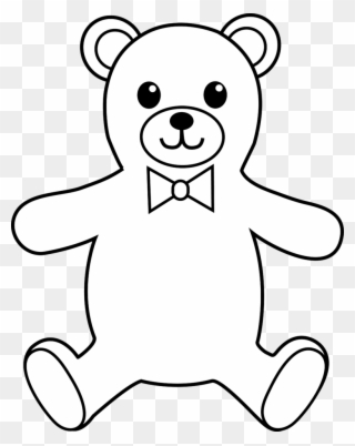 Teddy Bear Black And White Teddy Bear Black And White - Teddy Bear Outline Drawing Clipart