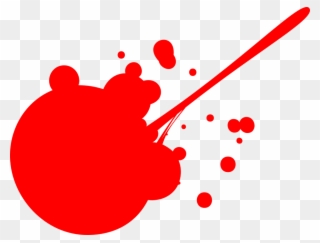 Collection Of Red Paint Cliparts - Cartoon Blood Splatter Png Transparent Png