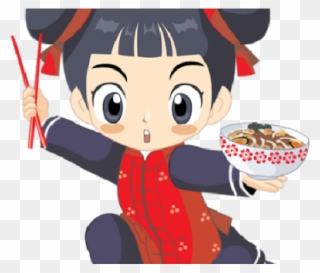 Cute Cartoon Japanese Girl Clipart