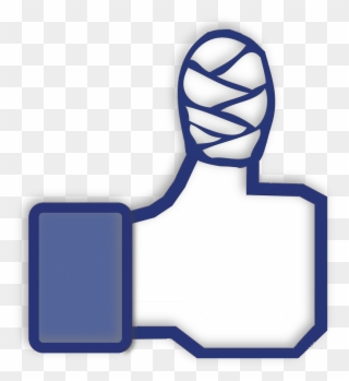 No Facebook Page - Thumbs Up Emoji With Bandage Clipart