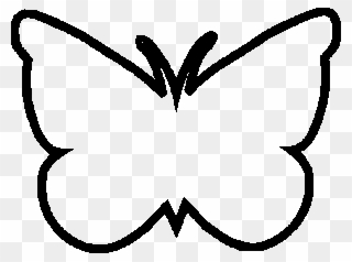 Butterfly Template - Clipart Library - Butterfly Outline Clip Art - Png Download