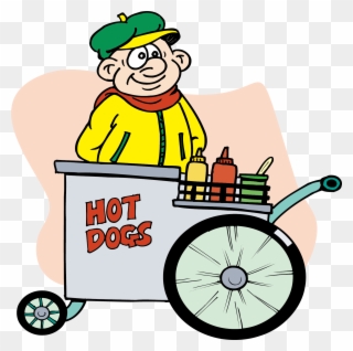 Hot Dog Cart Street Food Hot Dog Stand Clip Art - Hot Dog Cart Clipart - Png Download