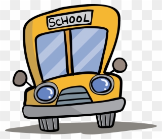 School Bus Clip Art - Front Of Cartoon Bus - Png Download