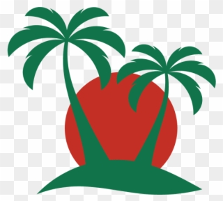 E L Puerto Restaurant - Island Palm Tree Vector Clipart