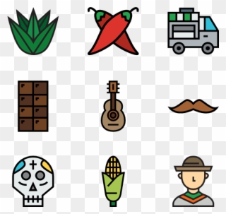 Mexican Elements - Mexican Food Icon Png Clipart