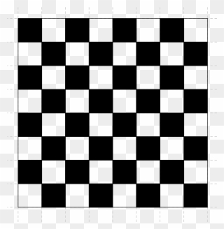 Picture Library Checkered Clipart Chess Board - Black And White Checker - Png Download
