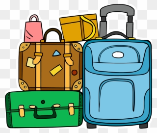 Suitcase Baggage Travel - Luggage Cartoon Clipart