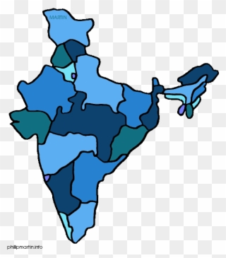 India Clip Art - Map Of India Clip Art - Png Download