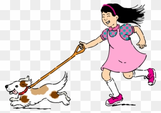 Too Much Strenuous Exercise Can Be A Hazard For Your - Girl With A Dog Clipart - Png Download