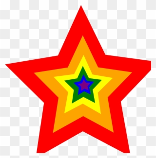 Hd Rainbow Star Clip Art Pictures Free Vector Art Images - Rainbow Star Clipart - Png Download