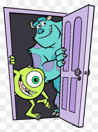 Clip Art Images - Mike And Sully Door - Png Download