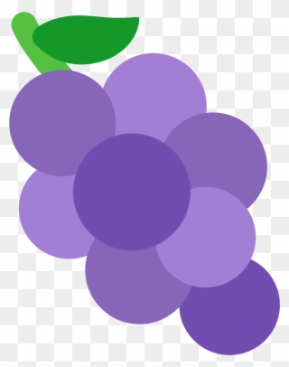 Purple Grapes Cliparts 14, Buy Clip Art - Grape Emoji - Png Download
