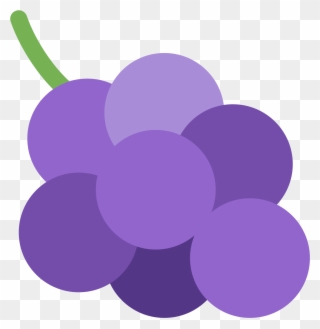 Purple Grapes Cliparts 24, Buy Clip Art - Twitter Grape Emoji - Png Download