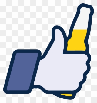Facebook Like Beer Icon Vector Logo Thumbs Up - Facebook Thumbs Up Png Vector Clipart