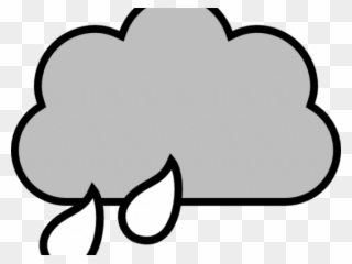 Clouds Clipart Outline - Rain Cloud Clipart Black And White - Png Download