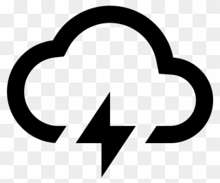 The Icon Is A Stylized Depiction Of A Storm Cloud - Cloud Icon Material Design Png Clipart
