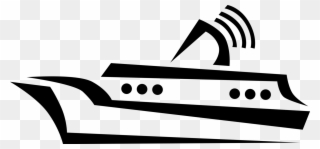 Vector Illustration Of Cruise Ship Or Ocean Liner Passenger Clipart