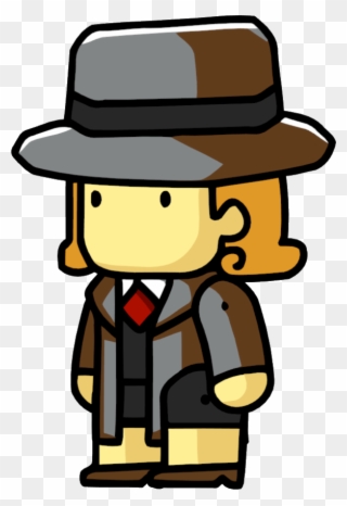 Detective - Scribblenauts Wiki - Animated Detective Female Clipart