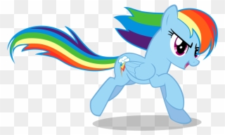 Pony Clipart Rainbow Dash - My Little Pony Running - Png Download