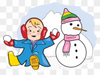 Winter Snow Clipart Snow Play - Playing In Snow Clip Art - Png Download