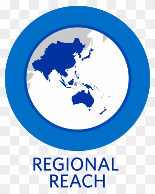 Regional Reach Across The Asia Pacific - World Map Without Labels Clipart
