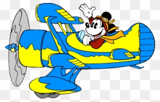Mickey Mouse Clipart Plane - Mickey Mouse En Avioneta - Png Download
