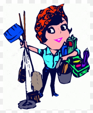 House Cleaning Cartoons Clip Art - Cleaning Service - Png Download