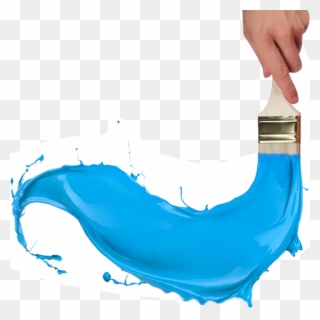 Blue Paint Brush Clipart Paint Brushes - Blue Paint Brush Stroke - Png Download