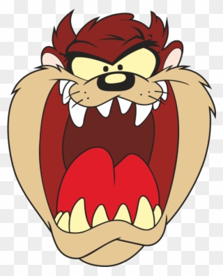 Download Tasmanian Devil Cartoon Head Clipart Tasmanian - Tasmanian Devil Looney Tunes Face - Png Download