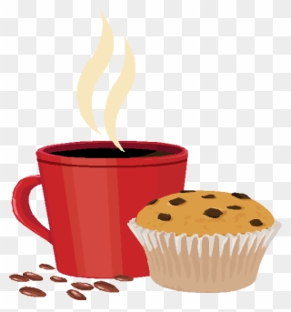 Coffee And Muffin Clipart The Red Sled History Clipart - Coffee And Cake Clip Art - Png Download