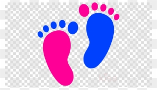 Baby Feet Silhouette Clipart Baby Foot Easy Pack Clip - Glitter Baby Footprints Frames - Png Download