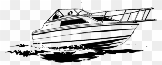 Yacht Black And White Clipart