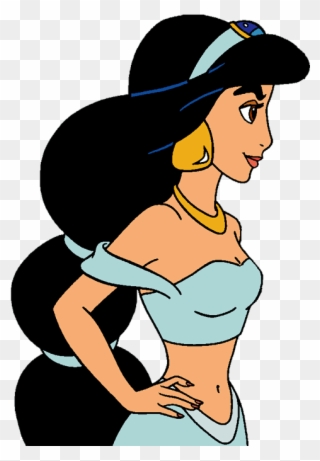 Princess Jasmine Clipart Raja - Jasmine Disney Side View - Png Download
