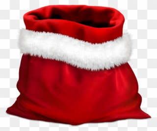 Gift, Gifts, Red Bag, Bag Of Santa Claus, Holidays - Santa Claus Bag Png Clipart