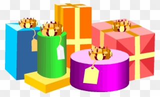 Gift Clipart Cylinder - Christmas Presents Clip Art - Png Download
