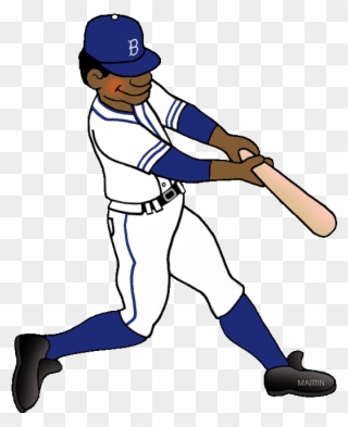 Best Baseball Clip Art Images Black - Jackie Robinson Drawing Easy - Png Download