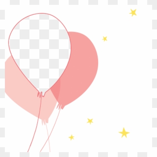 Pink Balloons Party - Birthday Invitation Balloon Template Clipart