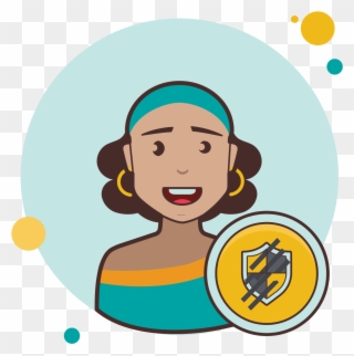 Security Specialist Female Icon - Female Clipart
